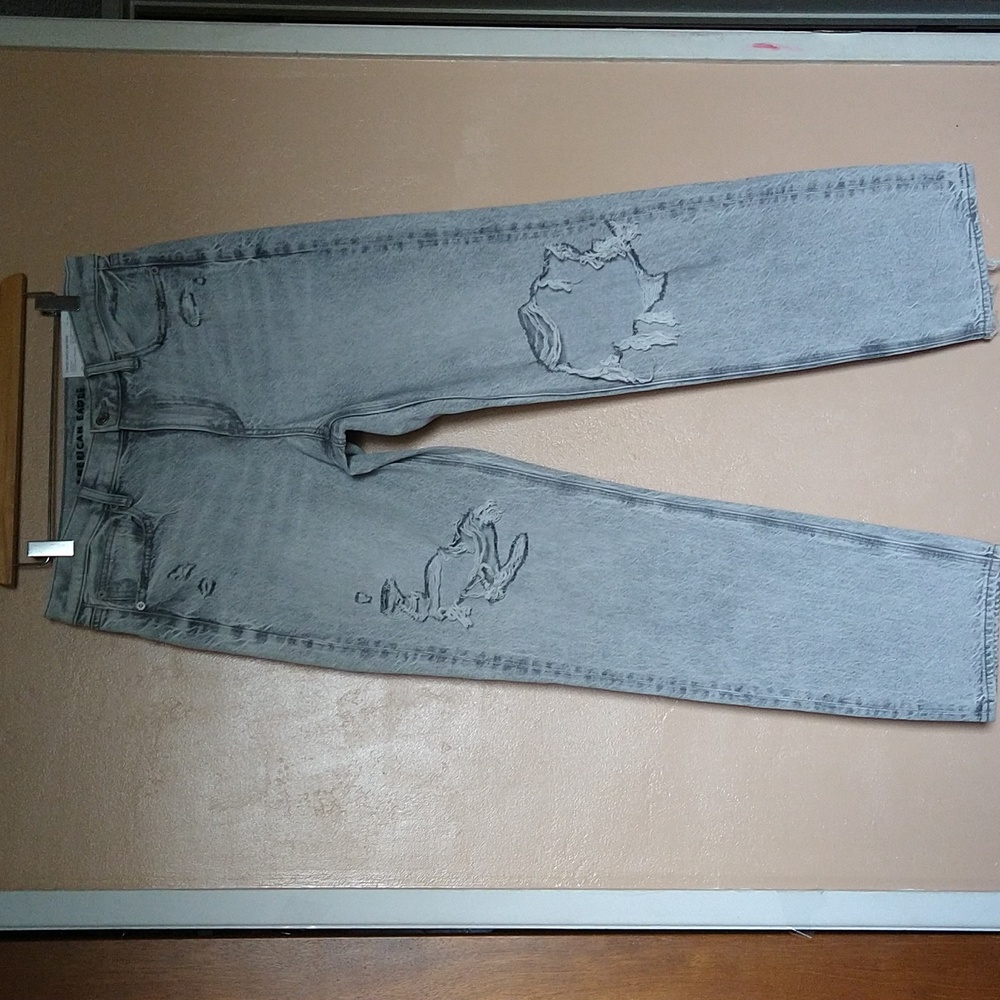 American Eagle 90s Straight Comfort Stretch Waistband Jeans Size 10 Regu…